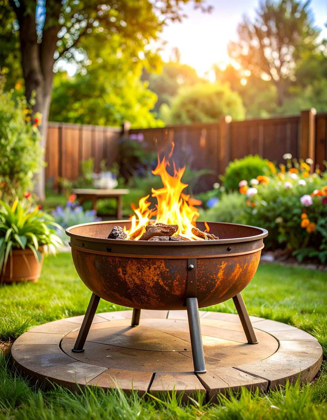 Oxidized Steel Fire Pit - 24 Metal Fire Pit Ideas