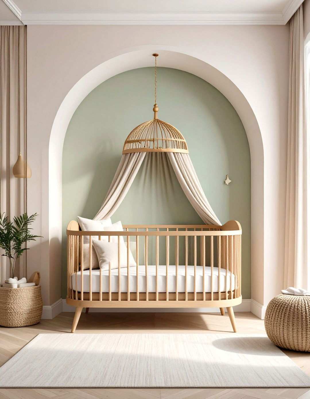 Painted Arch Design - 24 Nursery Accent Wall Ideas