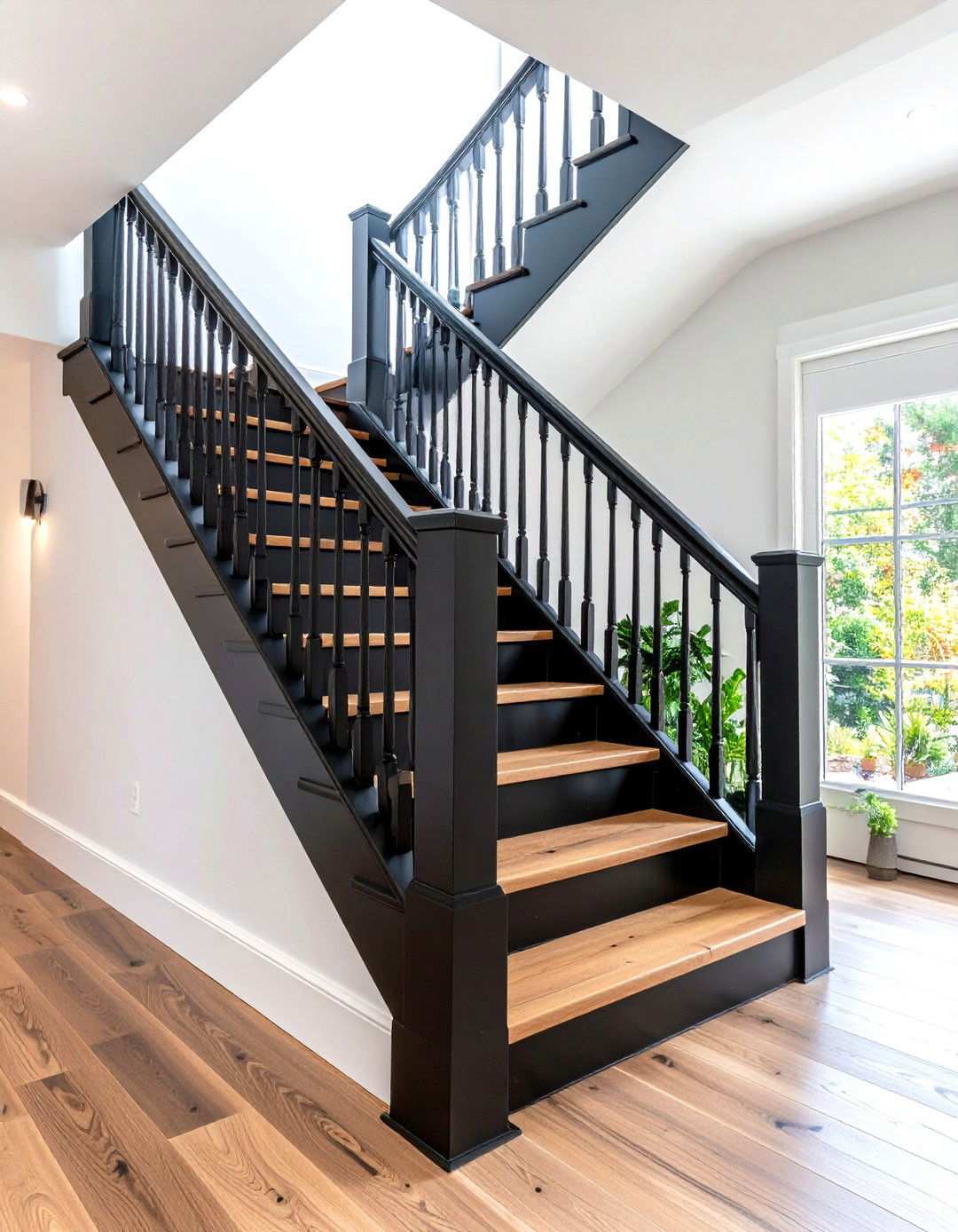 Painted Black Contrast Risers - 24 Stair Riser Ideas