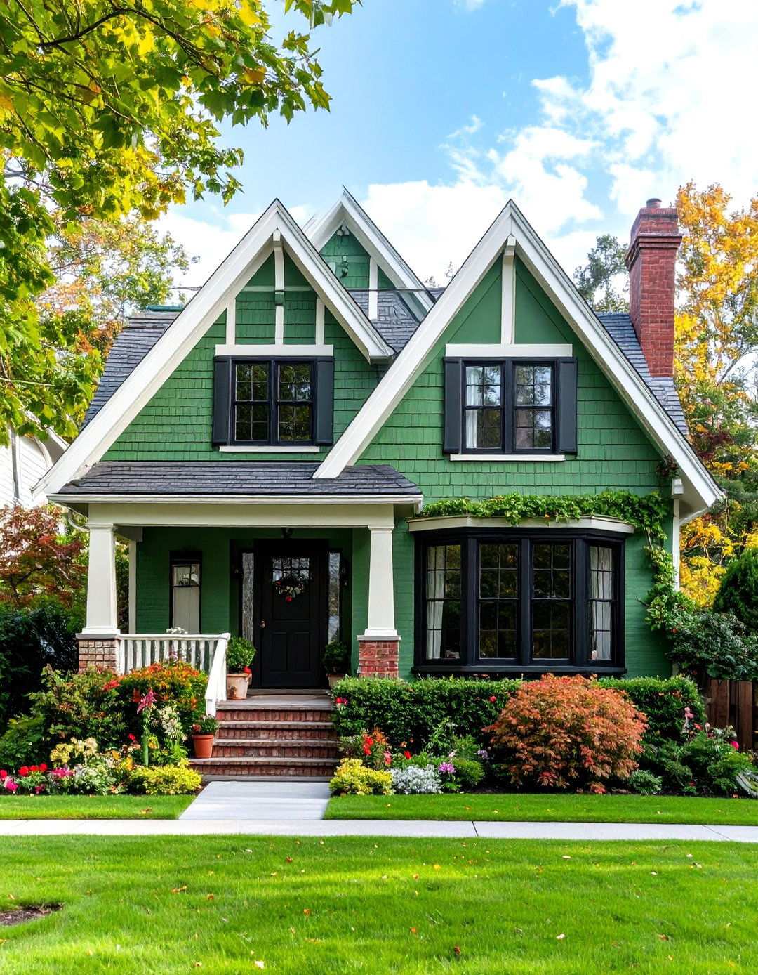 Painted Brick Tudor Transformation - 24 Modern Tudor Exterior Inspiration