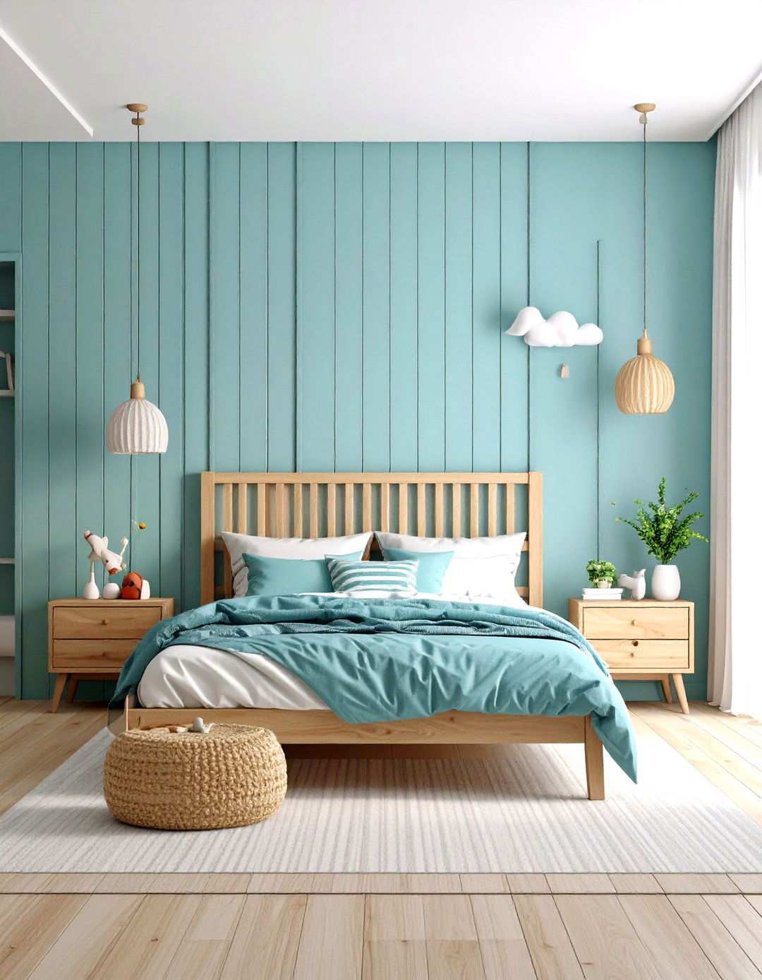 Painted Wood Slat Feature Wall - 24 Wood Accent Wall Ideas
