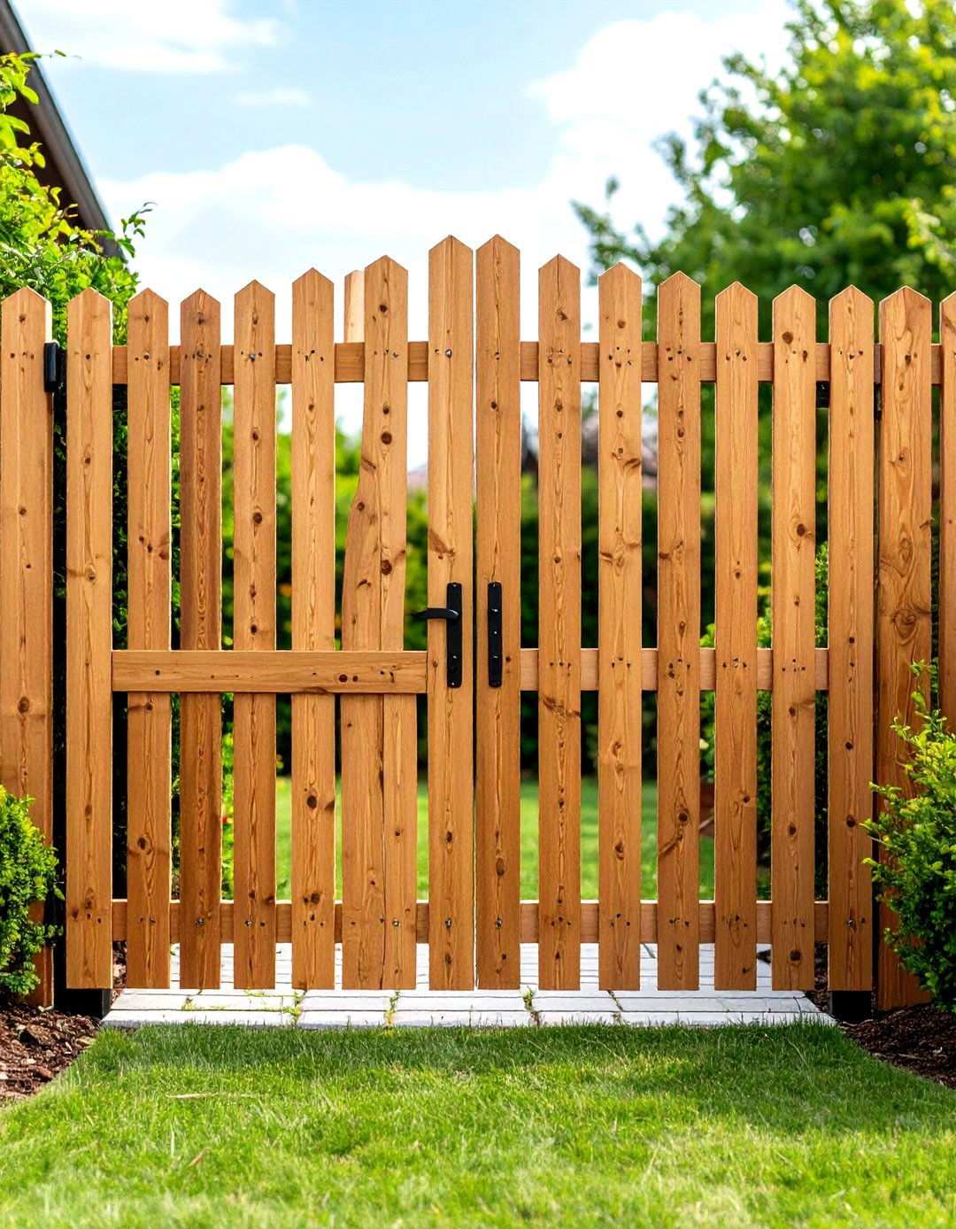 Pallet Fence With Custom Gate - 24 Pallet Fence Ideas
