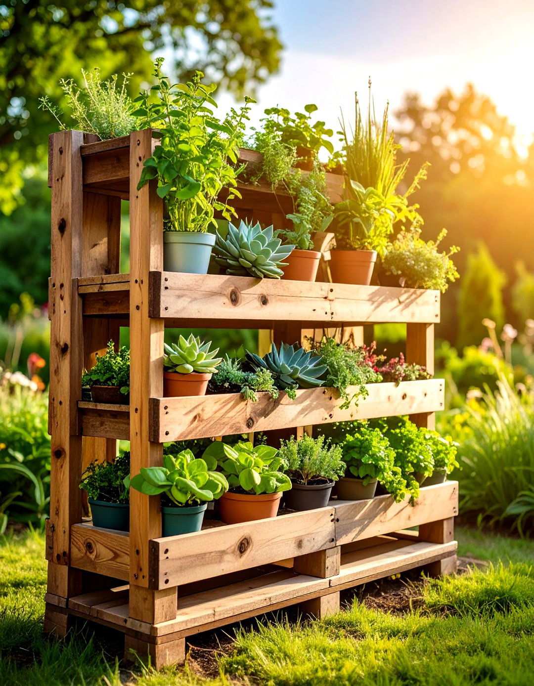 Pallet Plant Stands - 24 Outdoor Plant Stand Ideas