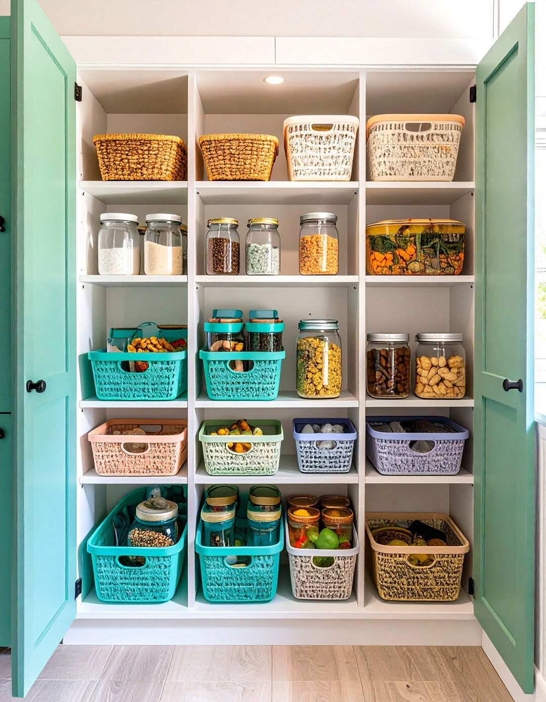 Pantry Door Grid System - 24 Snack Storage Ideas