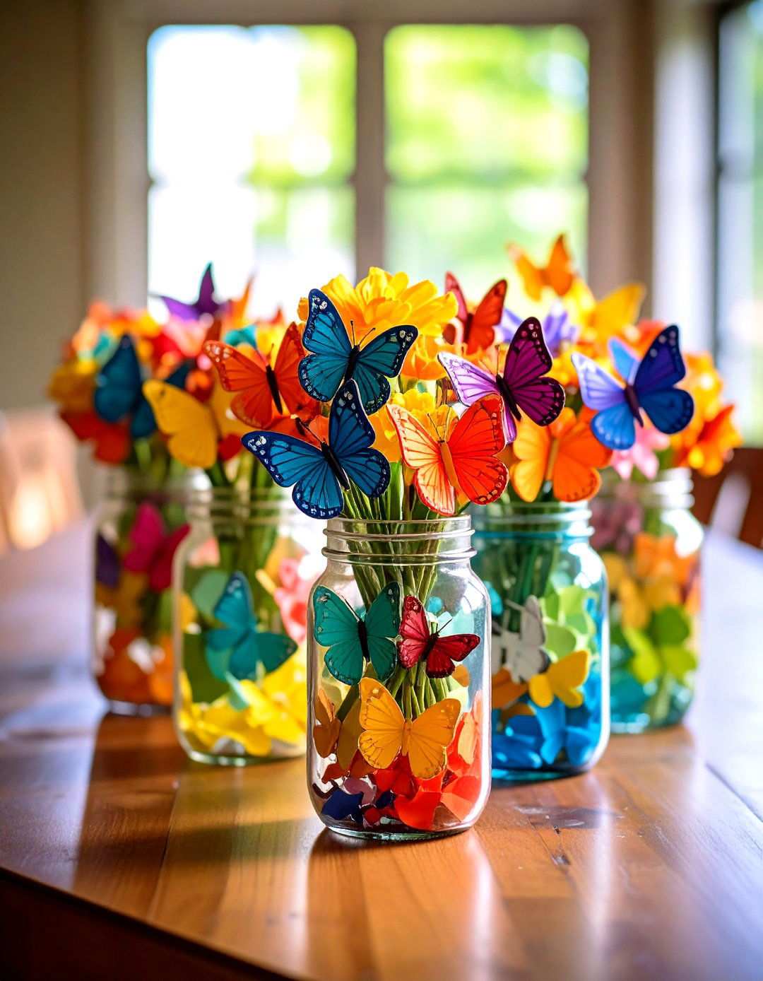 Paper Flower Everlasting Blooms - 24 Mason Jar Centerpiece Ideas