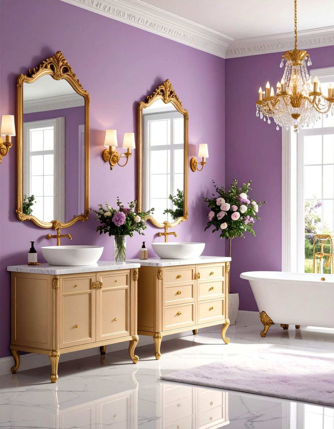 Parisian Violet Chic - 24 Purple Bathroom Ideas