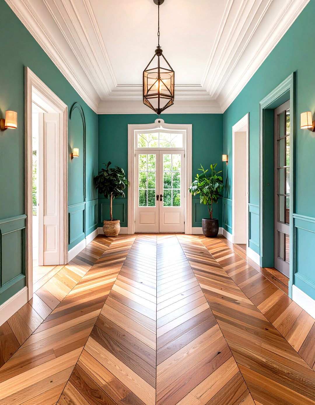 Parquet and Geometric Wood Flooring - 24 Victorian Hallway Ideas