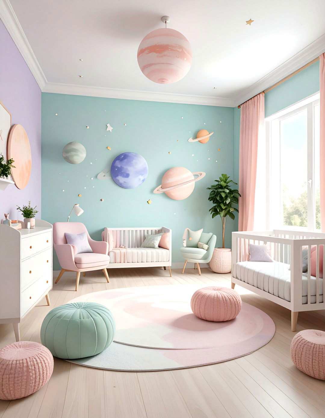 Pastel Planet Paradise - 24 Space-themed Nursery Ideas