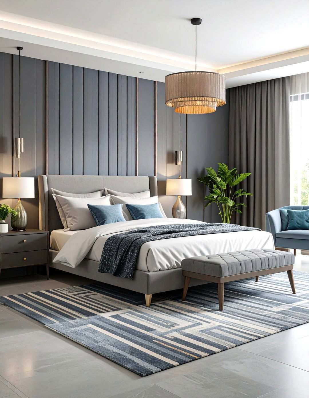 Pattern Mixing Techniques - 24 Pink and Grey Bedroom Ideas