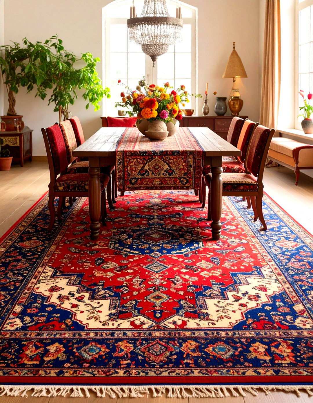 Patterned Dining Room Rugs - 24 Moody Dining Room Ideas