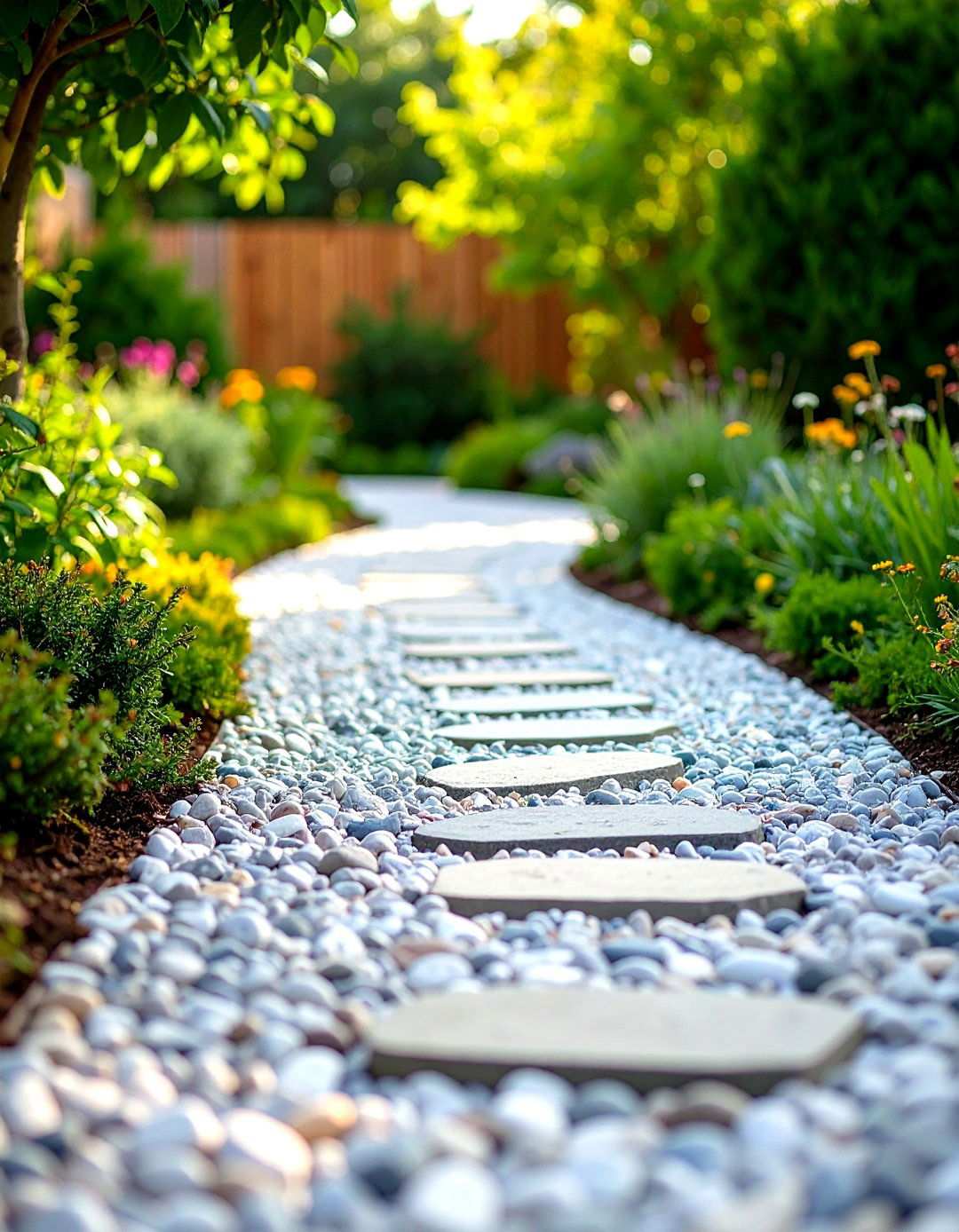 Pea Gravel Garden Pathways - 24 Natural Walkway Ideas