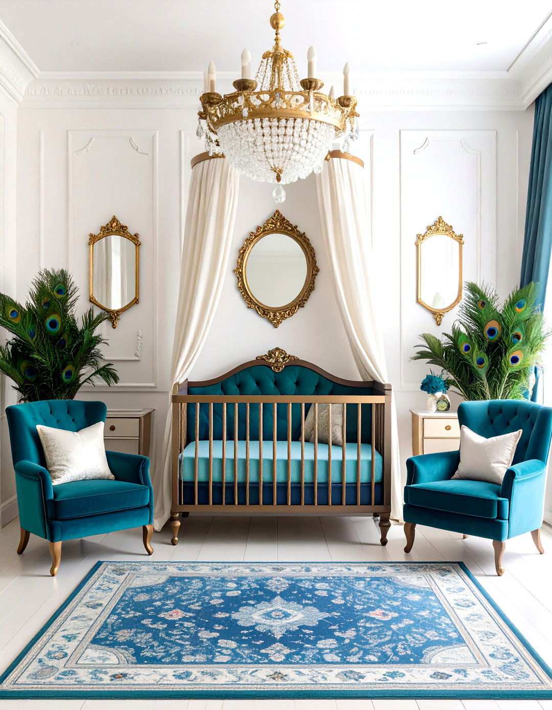 Peacock Princess Jewel Toned Palace - 24 Princess Nursery Ideas
