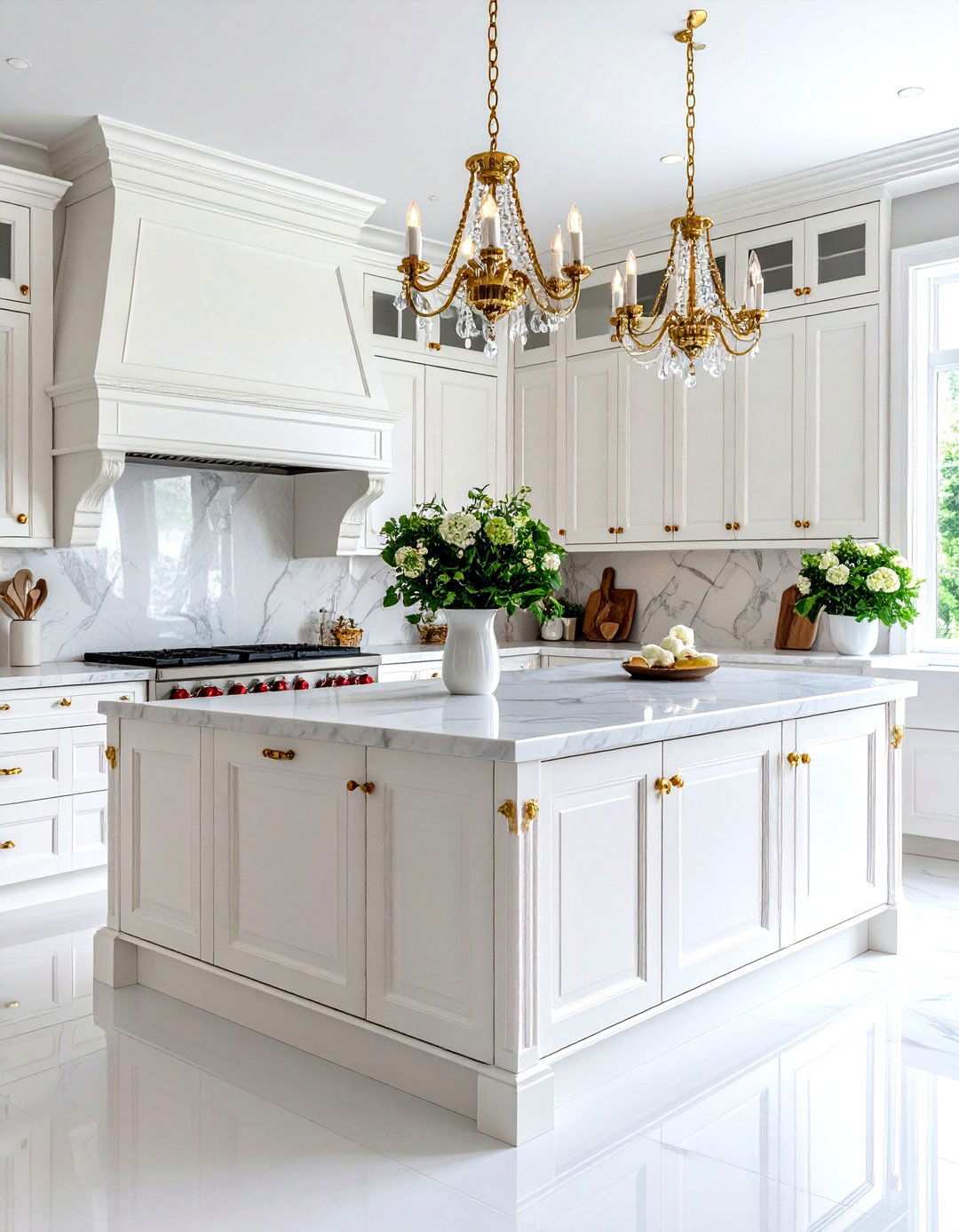 Pearl White Luxury Kitchen Cabinets - 24 Kitchen Cabinet Color Ideas