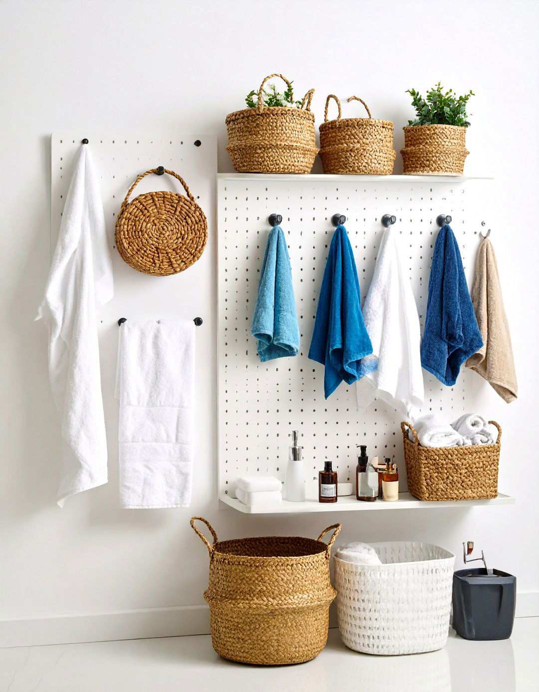 Pegboard Customization System - 24 Towel Storage Ideas