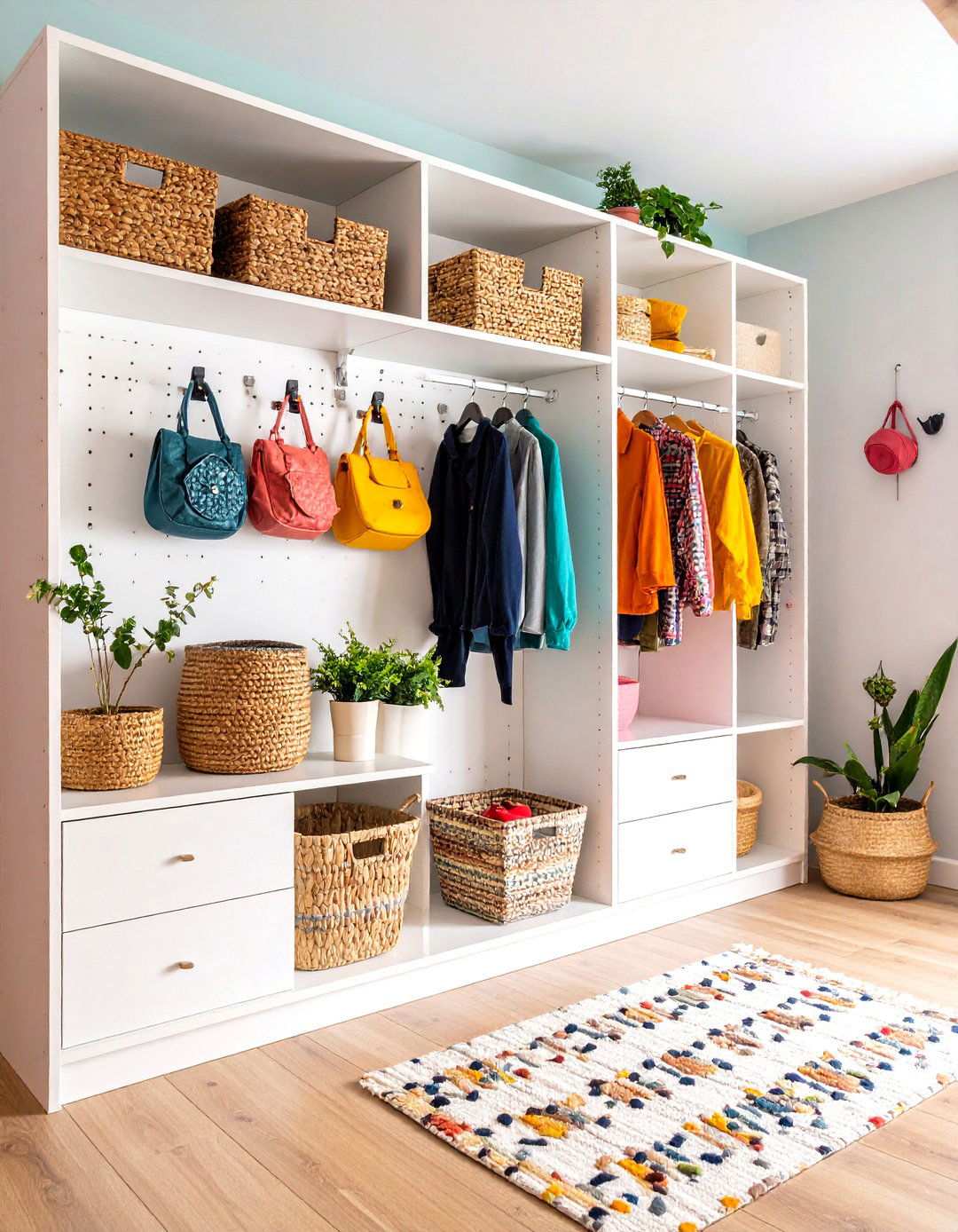 Pegboard Organization Solutions - 24 Scandinavian Entryway Ideas