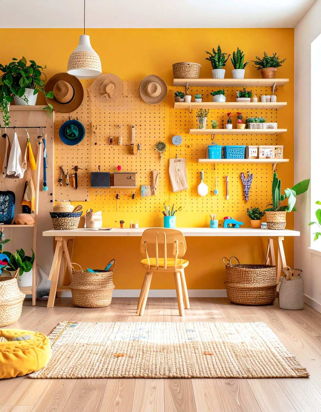 Pegboard Organization System - 24 Studio Apartment Ideas