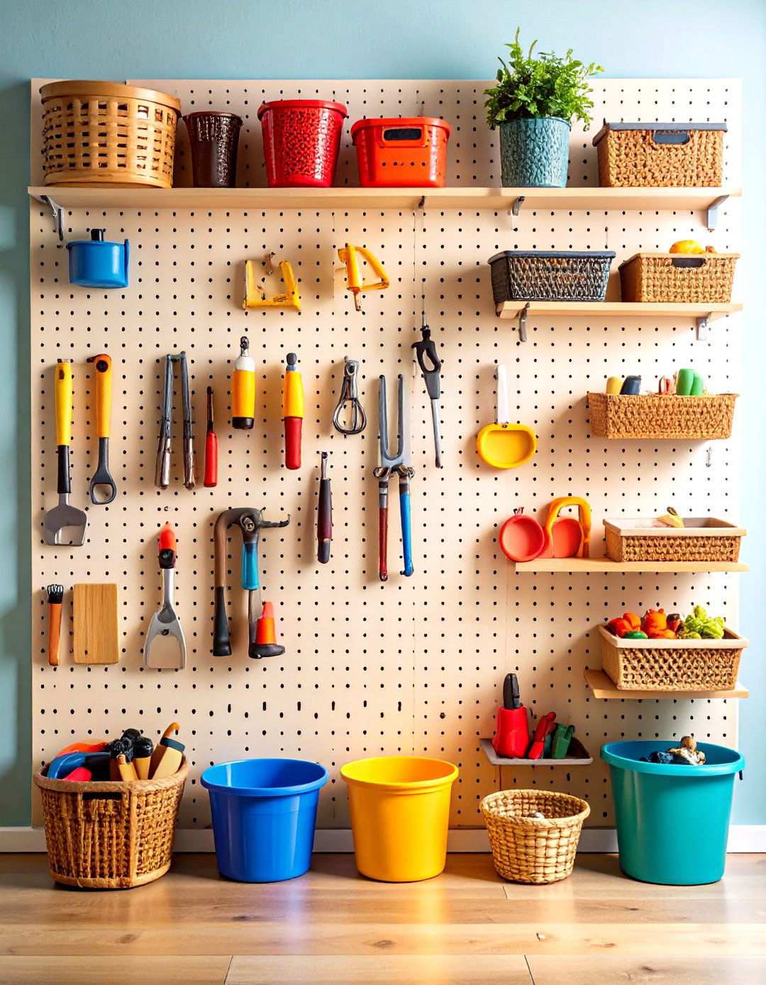 Pegboard Organization Systems - 24 Laundry Room Storage Ideas