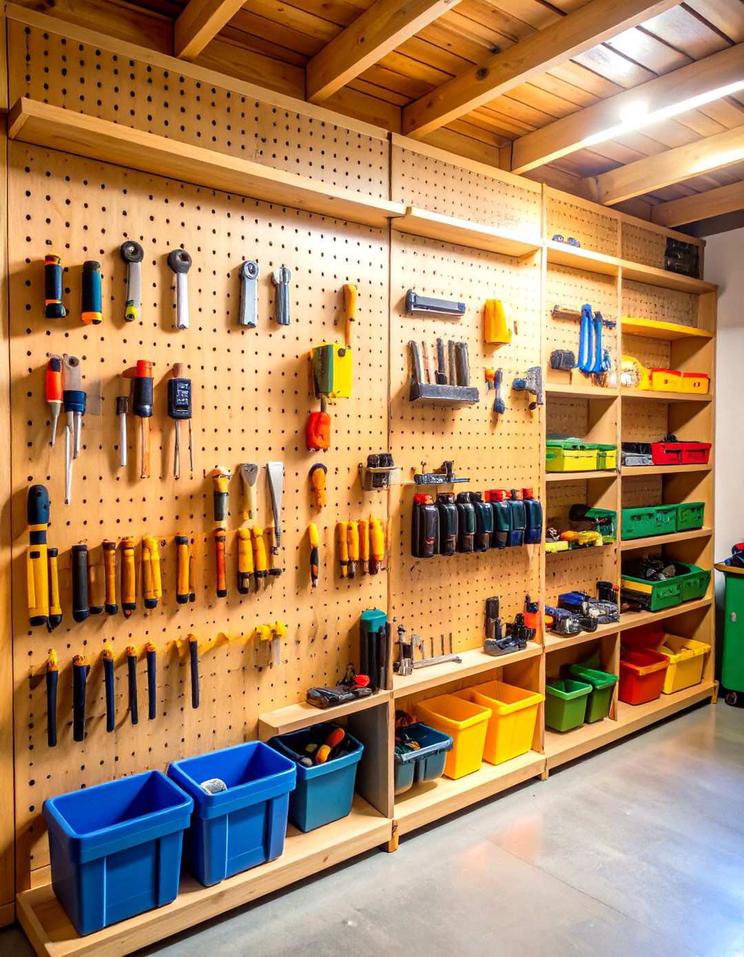 Pegboard Organization Walls - 24 Shed Shelving Ideas