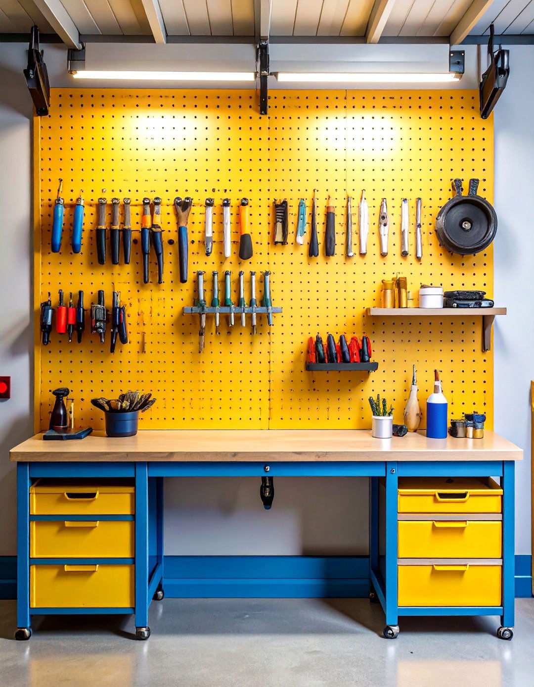 Pegboard Organization Workstations - 24 Wall Storage Ideas