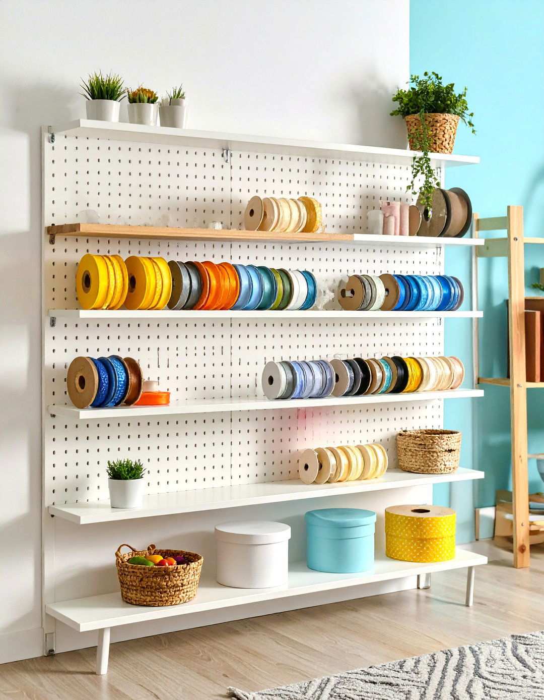 Pegboard Ribbon Display System - 24 Ribbon Storage Ideas