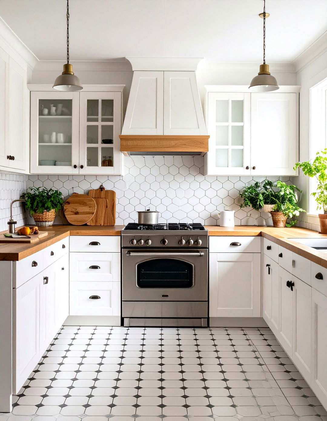 Penny Tile Backsplash Vintage Kitchen - 24 Vintage Kitchen Ideas