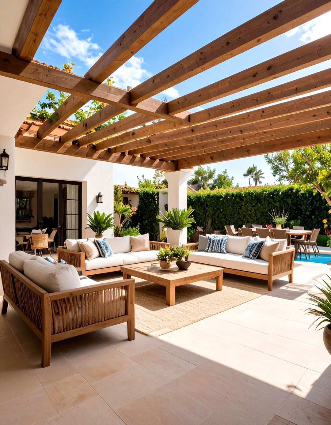Pergola Covered Patios - 24 spanish style home exterior ideas