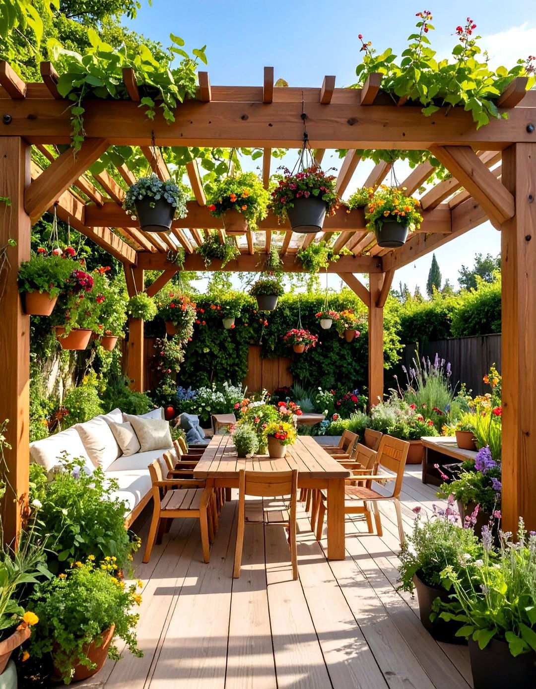 Pergola Overhead Herb Garden Canopy - 24 Herb Garden Ideas