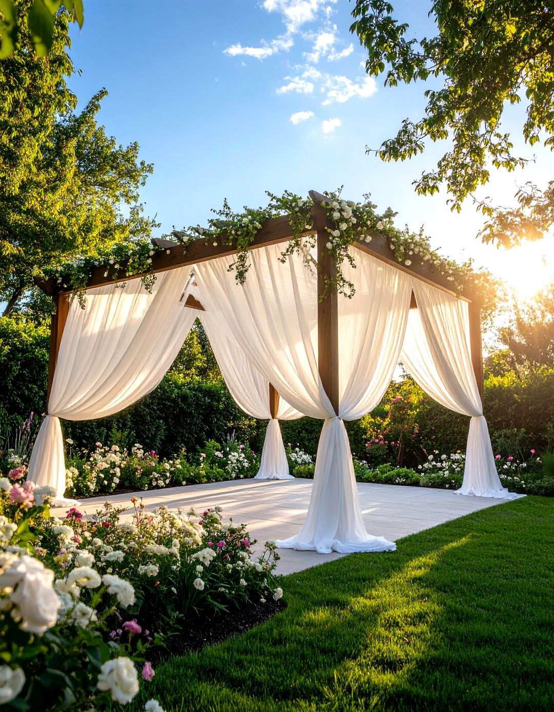 Pergola Tent Fabric Draping - 24 Pergola Shade Ideas