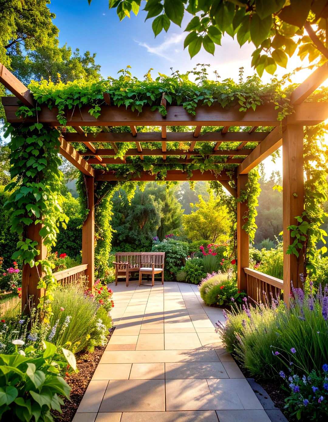 Pergola Trellis with Vines - 24 Pergola Roof Ideas