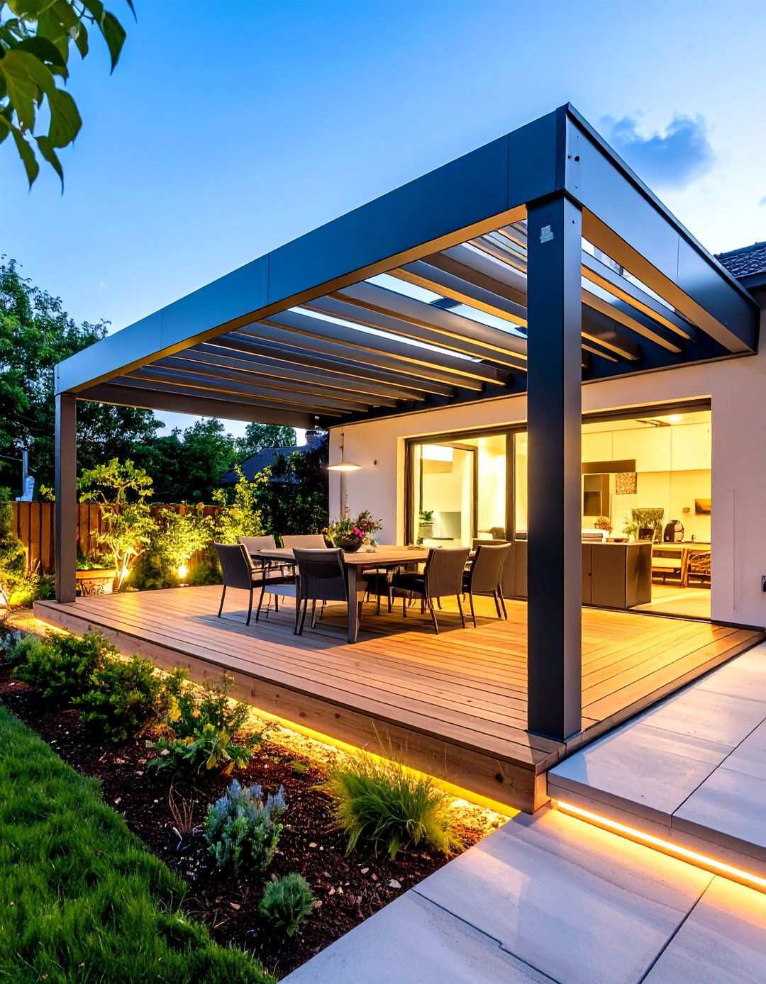Pergola with Automated Weather Response - 24 Patio Pergola Ideas
