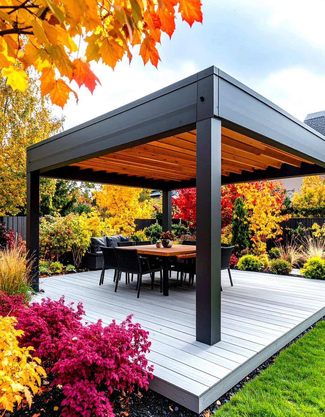 Pergola with Seasonal Weather Adaptations - 24 Patio Pergola Ideas