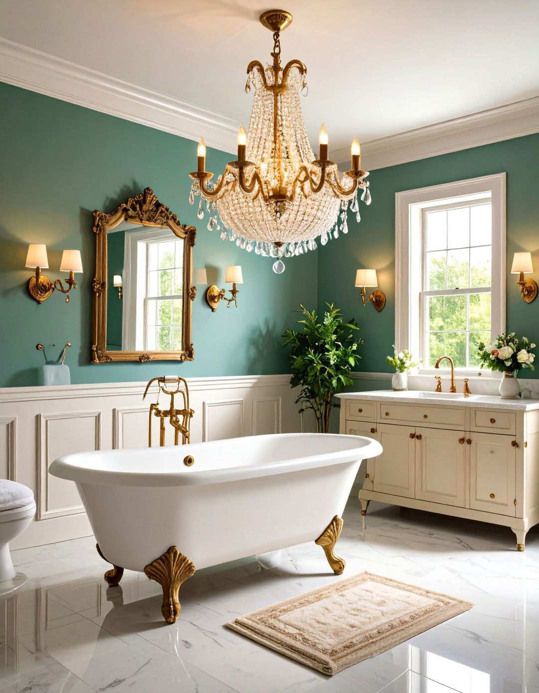 Period Lighting Fixtures - 24 Vintage Bathroom Ideas