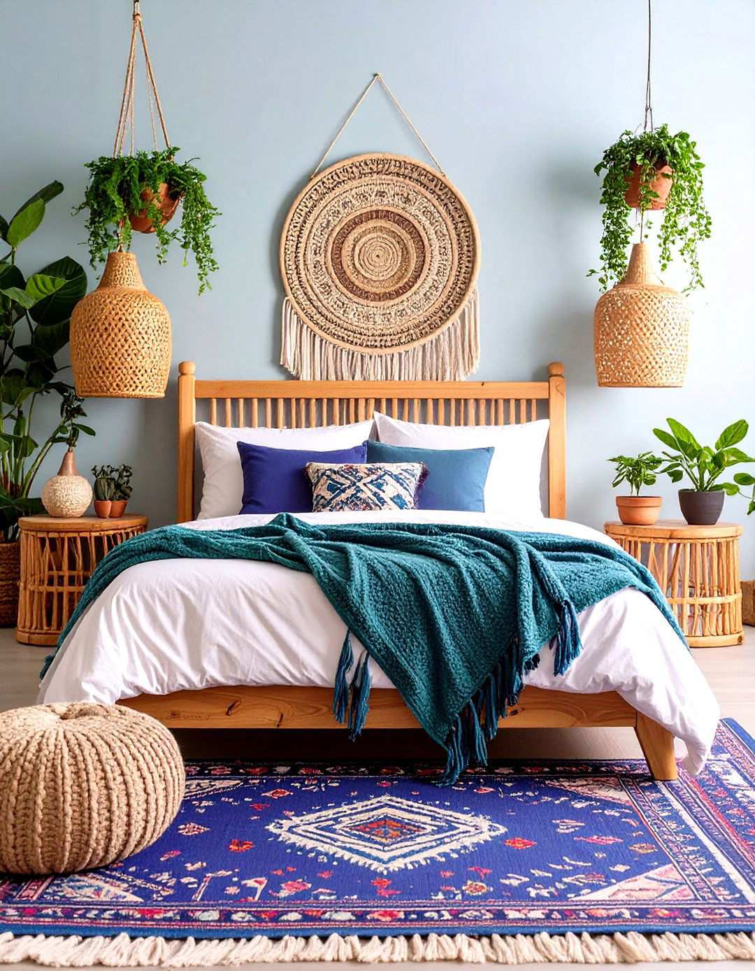 Periwinkle Bohemian Eclectic Bedroom - 24 Periwinkle Bedroom Ideas