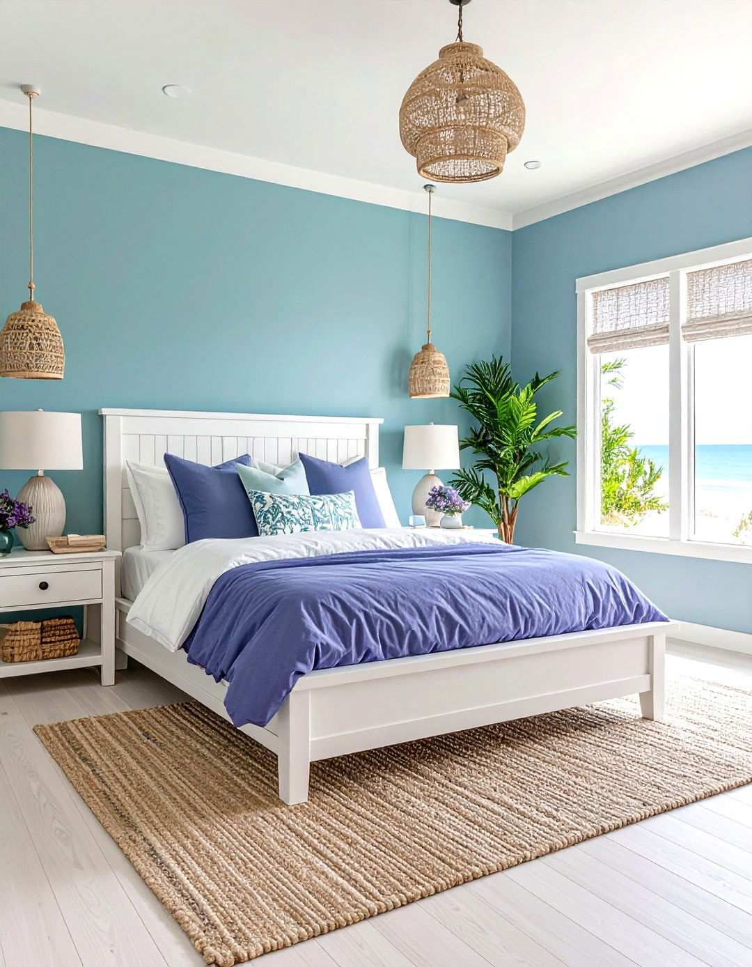 Periwinkle Coastal Bedroom Theme - 24 Purple Bedroom Ideas