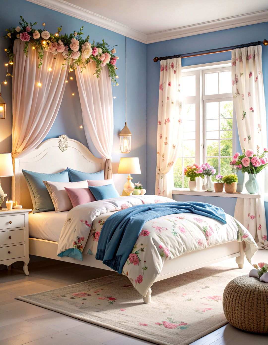Periwinkle Cottage Garden Bedroom - 24 Periwinkle Bedroom Ideas