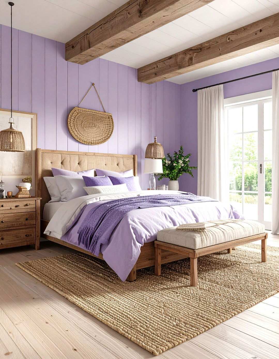Periwinkle Farmhouse Chic Bedroom - 24 Periwinkle Bedroom Ideas
