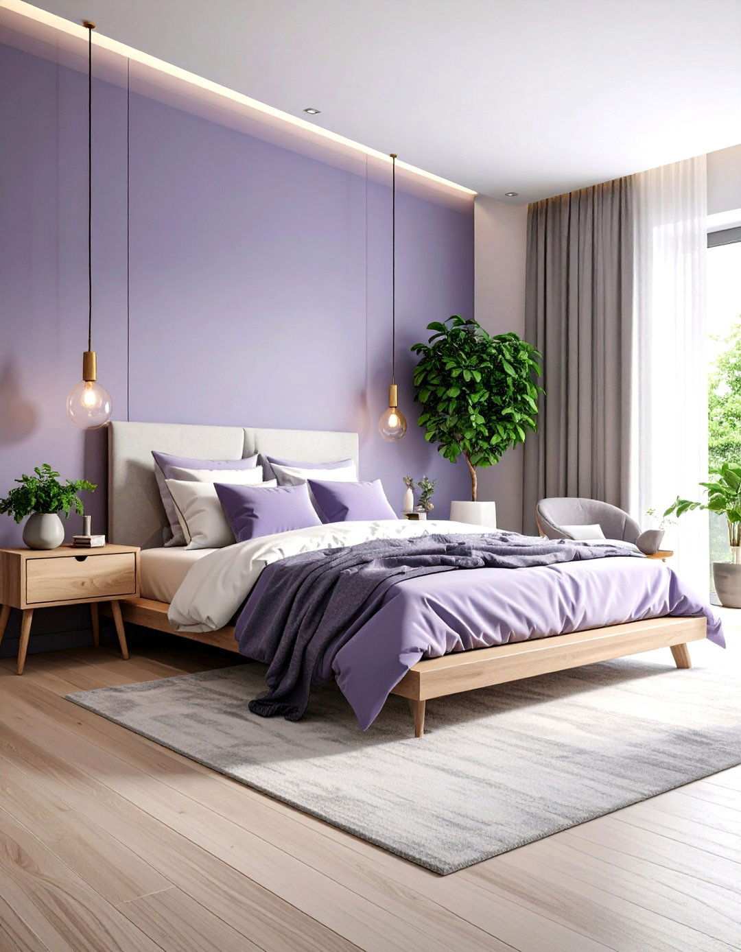 Periwinkle Minimalist Zen Bedroom - 24 Periwinkle Bedroom Ideas