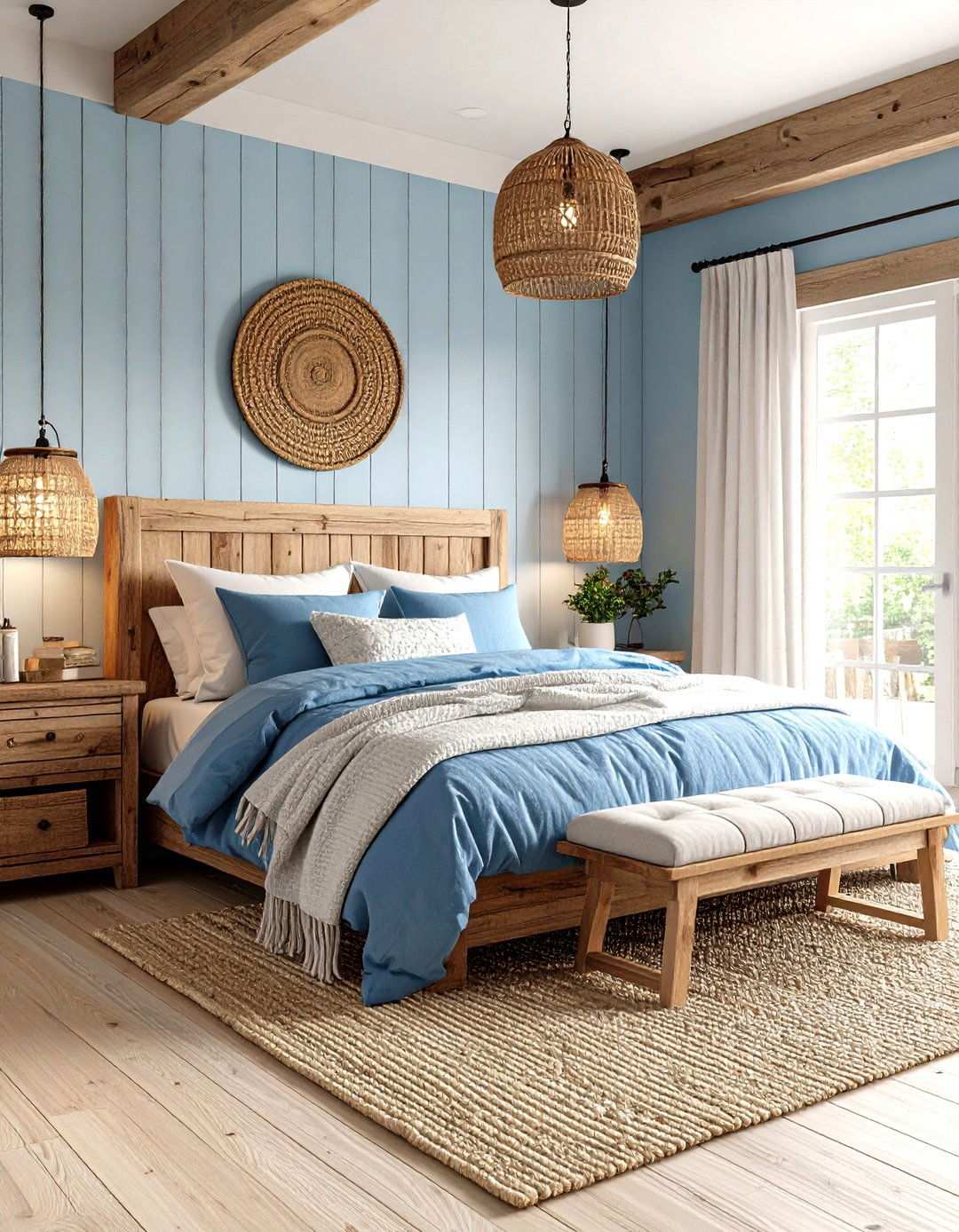 Periwinkle Rustic Cabin Bedroom - 24 Periwinkle Bedroom Ideas