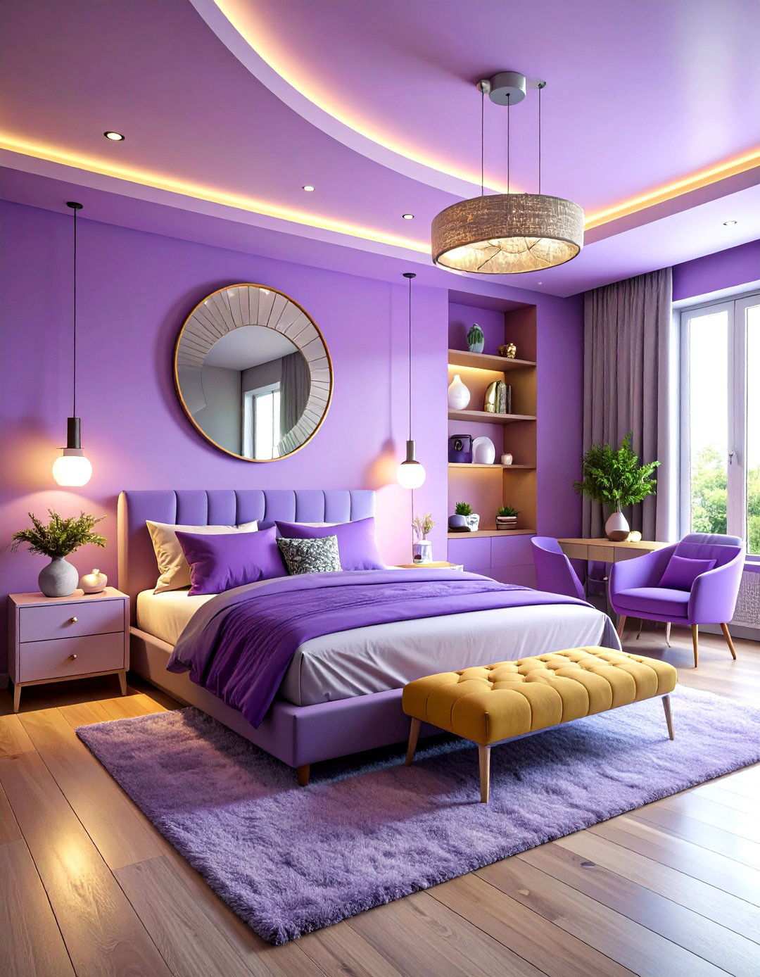 Periwinkle Small Space Bedroom - 24 Periwinkle Bedroom Ideas