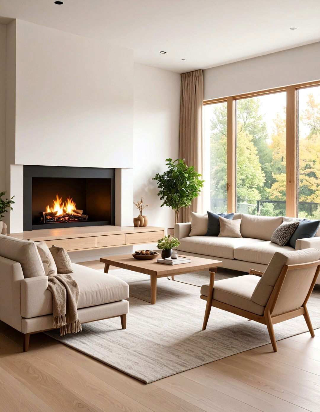 Perpendicular Fireplace Television Arrangement - 24 Living Room Layout Ideas