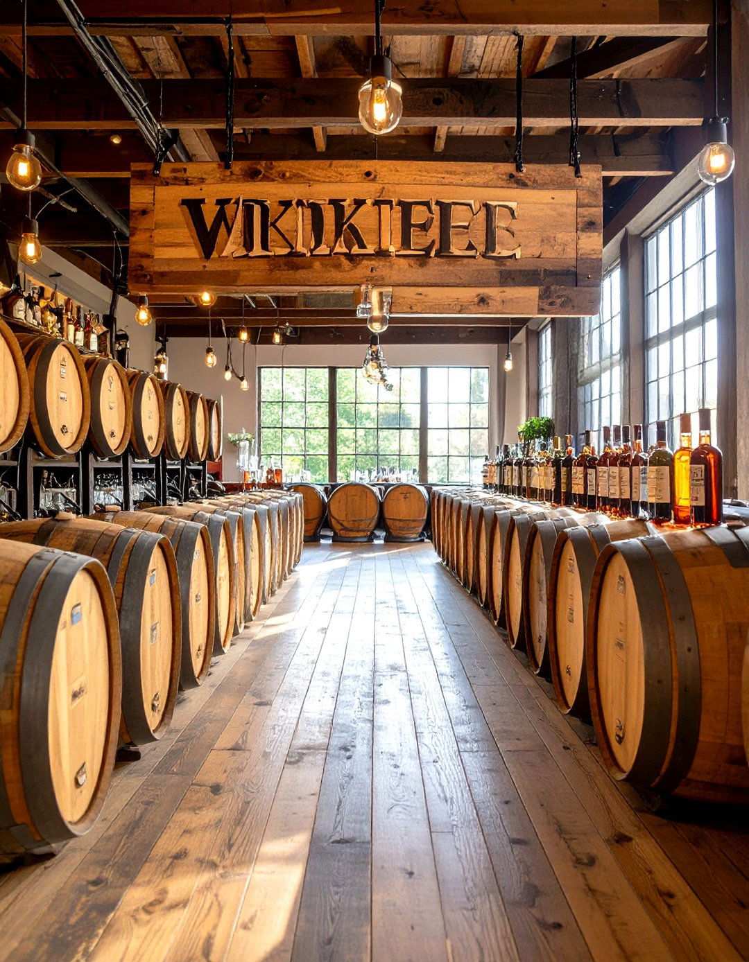 Personalized Whiskey Bar Sign with Barrel Graphics - 24 Man Cave Sign Ideas