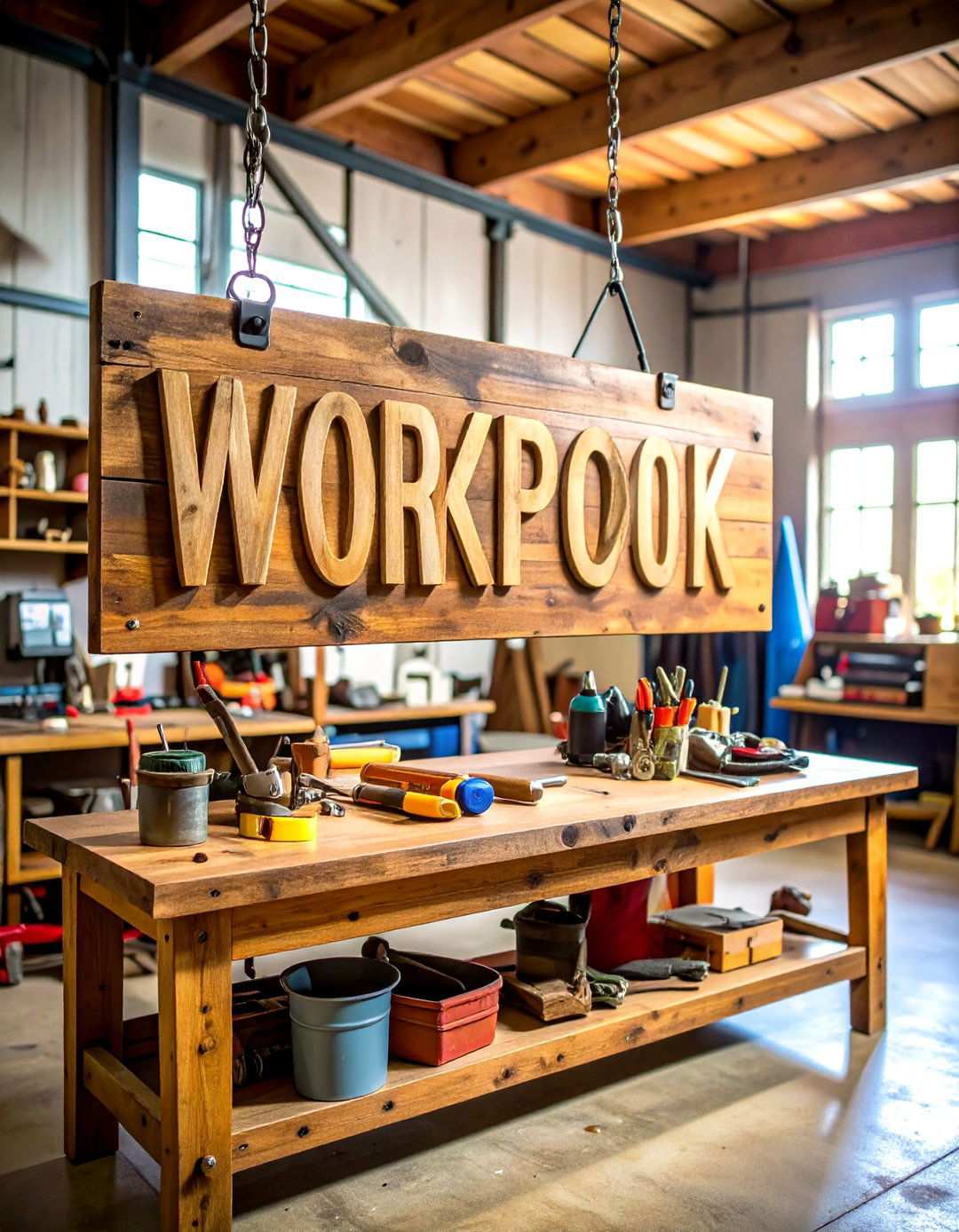 Personalized Wood Workshop Sign with Custom Name - 24 Man Cave Sign Ideas
