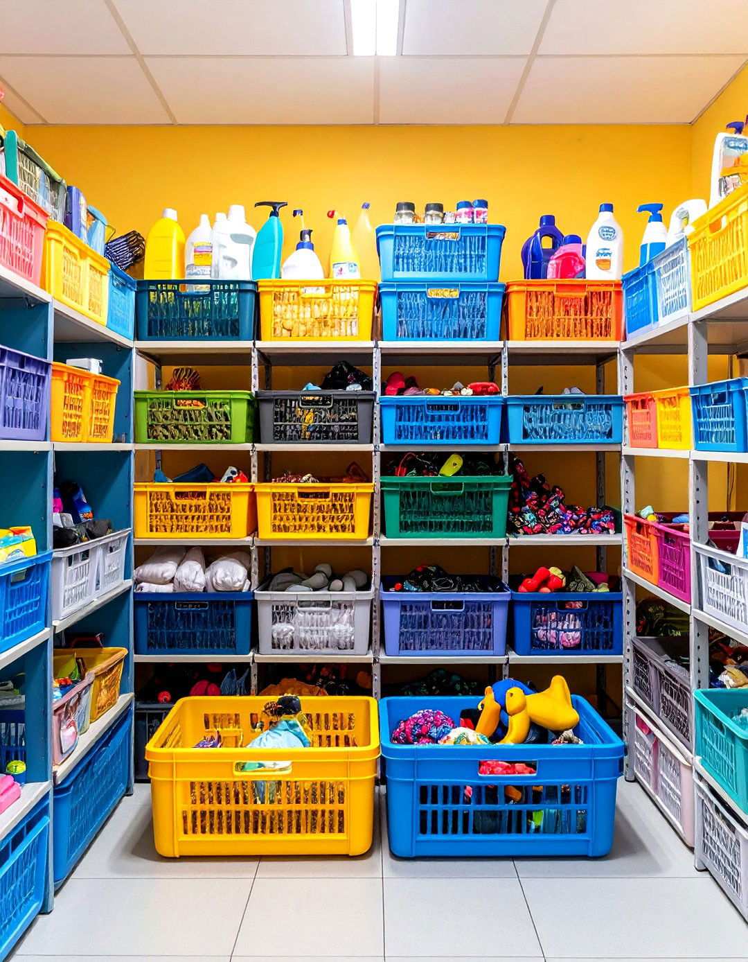 Pet Supply Central Station - 24 Milk Crate Storage Ideas