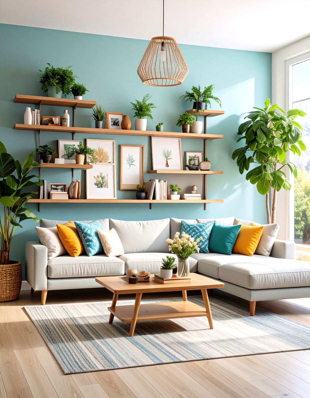 Photo Ledge Layered Display - 24 Wall Collage Ideas