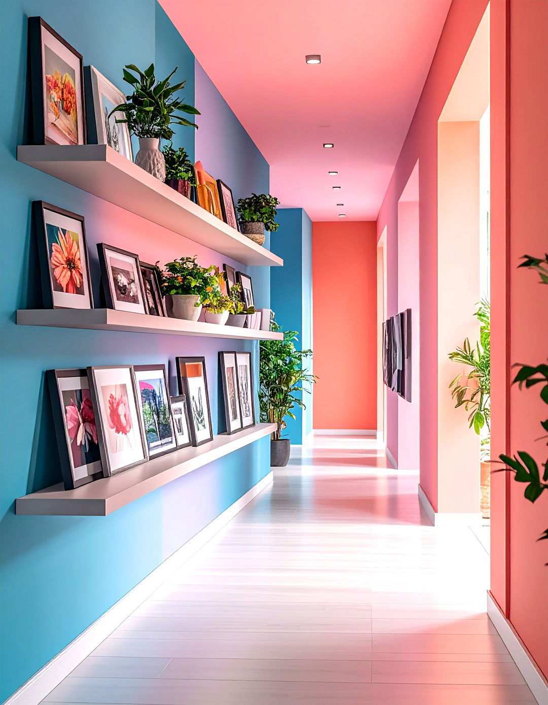 Photo Ledge Linear Displays - 24 Photo Wall Ideas
