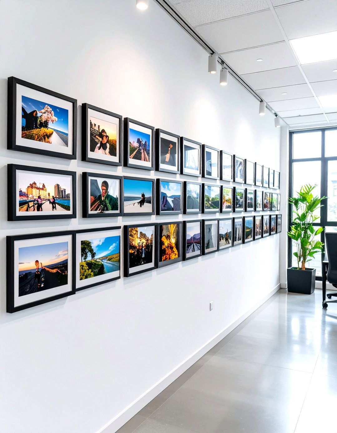 Photography Timeline Displays - 24 Office Wall Decor Ideas