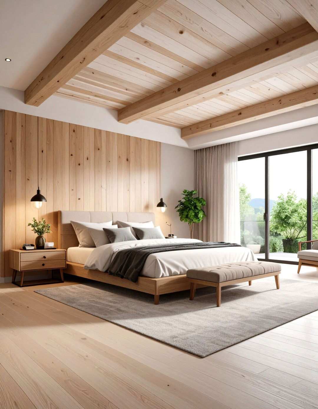 Pickled Wood Plank Ceiling - 24 Wood Plank Ceiling Ideas