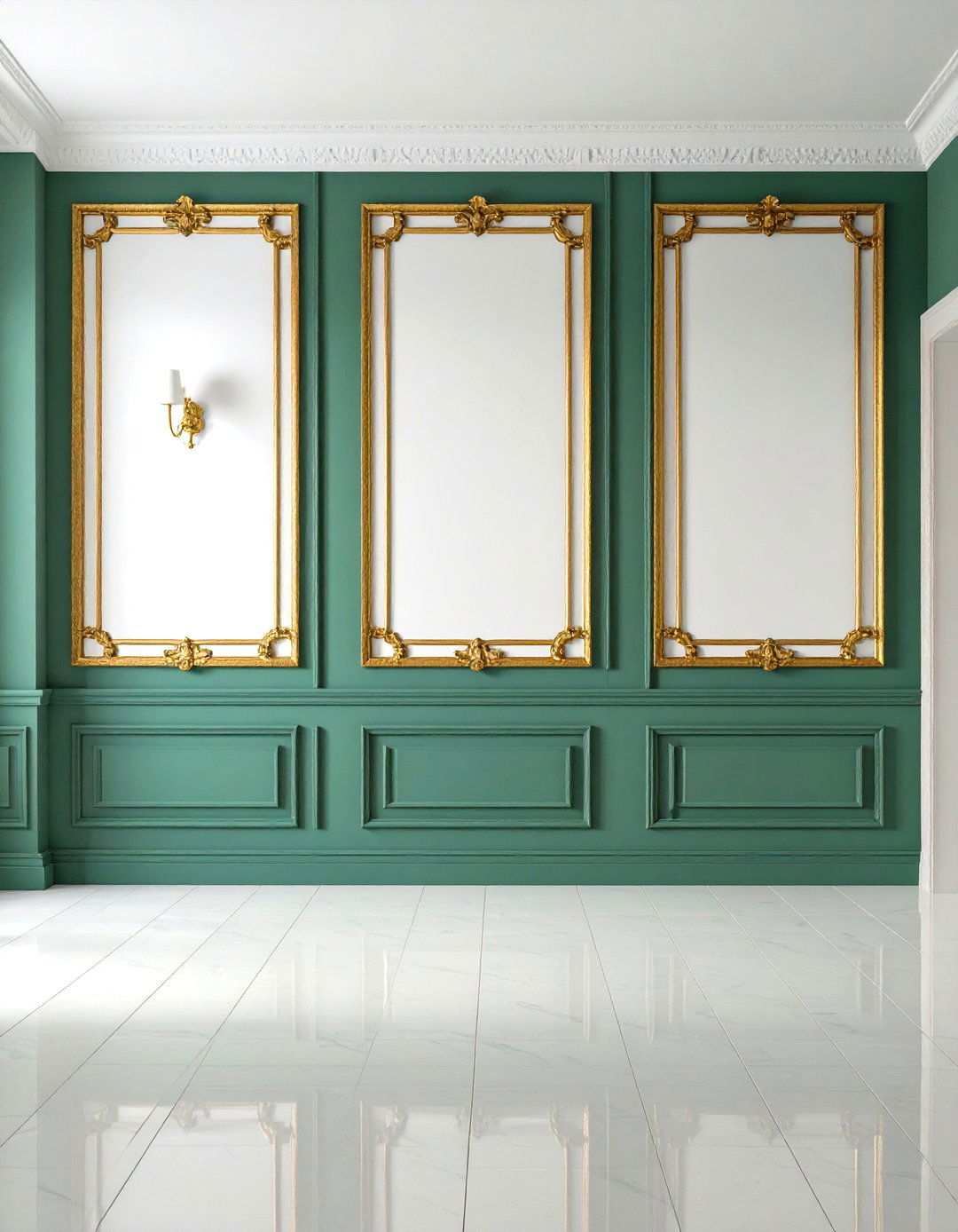 Picture Frame Molding Wainscoting - 24 Wood Trim Accent Wall Ideas