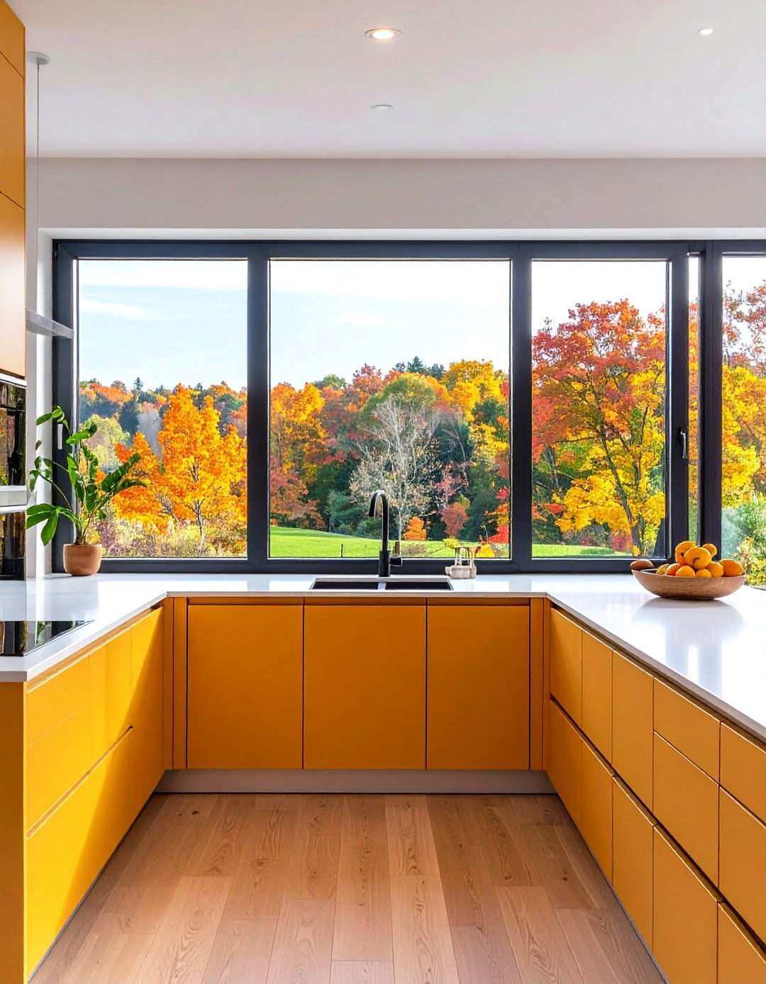 Picture Windows with Minimal Frames - 24 Kitchen Window Ideas Over Sink