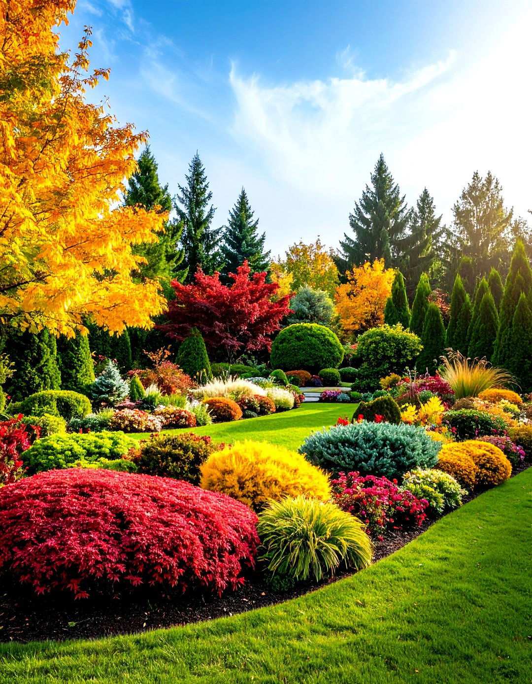 Pine Four Season Display Garden - 24 Pine Tree Landscape Ideas